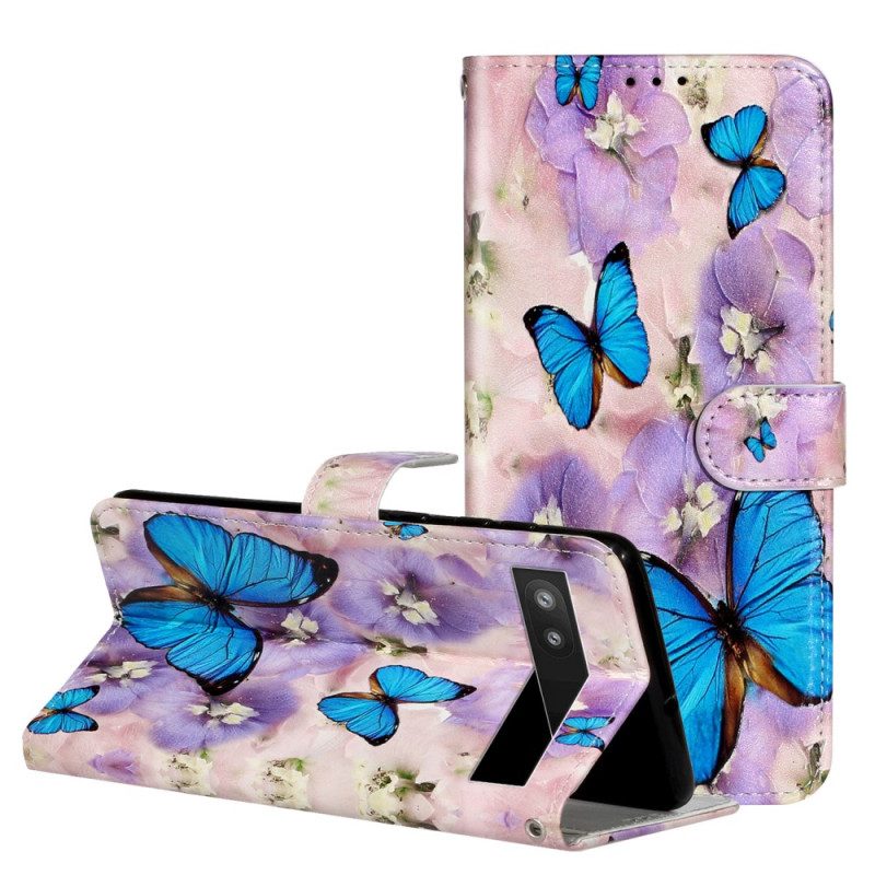 Folio Cover Google Pixel 7A Farfalle Perizoma Colorate