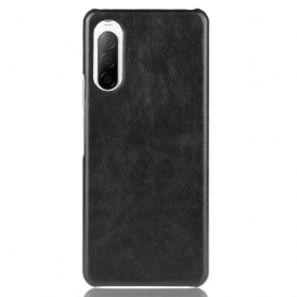 Cover Sony Xperia 10 II Effetto Pelle Litchi