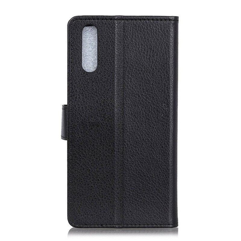 Custodia in pelle Sony Xperia 10 II Ecopelle Litchi