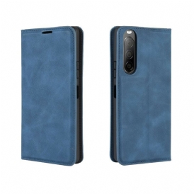 Folio Cover Sony Xperia 10 II Custodia in pelle Effetto Pelle Morbida